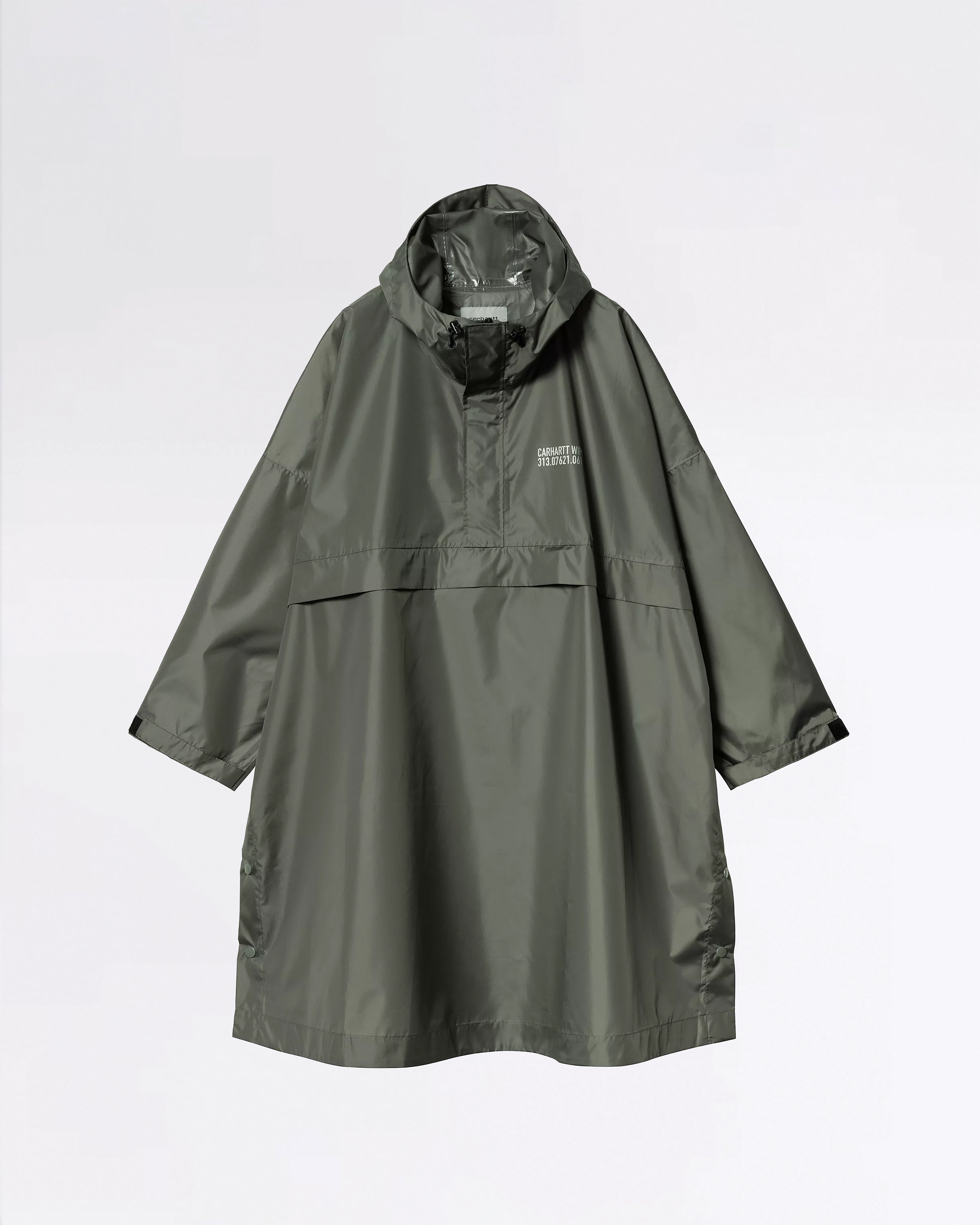 TOUR PACKABLE RAIN PONCHO SMOKE GREEN/REFLECTIVE